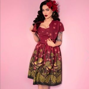 Tropical Terror Swing Dress in Maneating Monster
